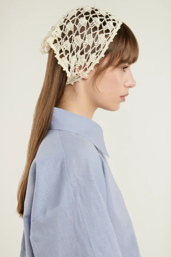 Háčkovaná šatka LACE vanilla